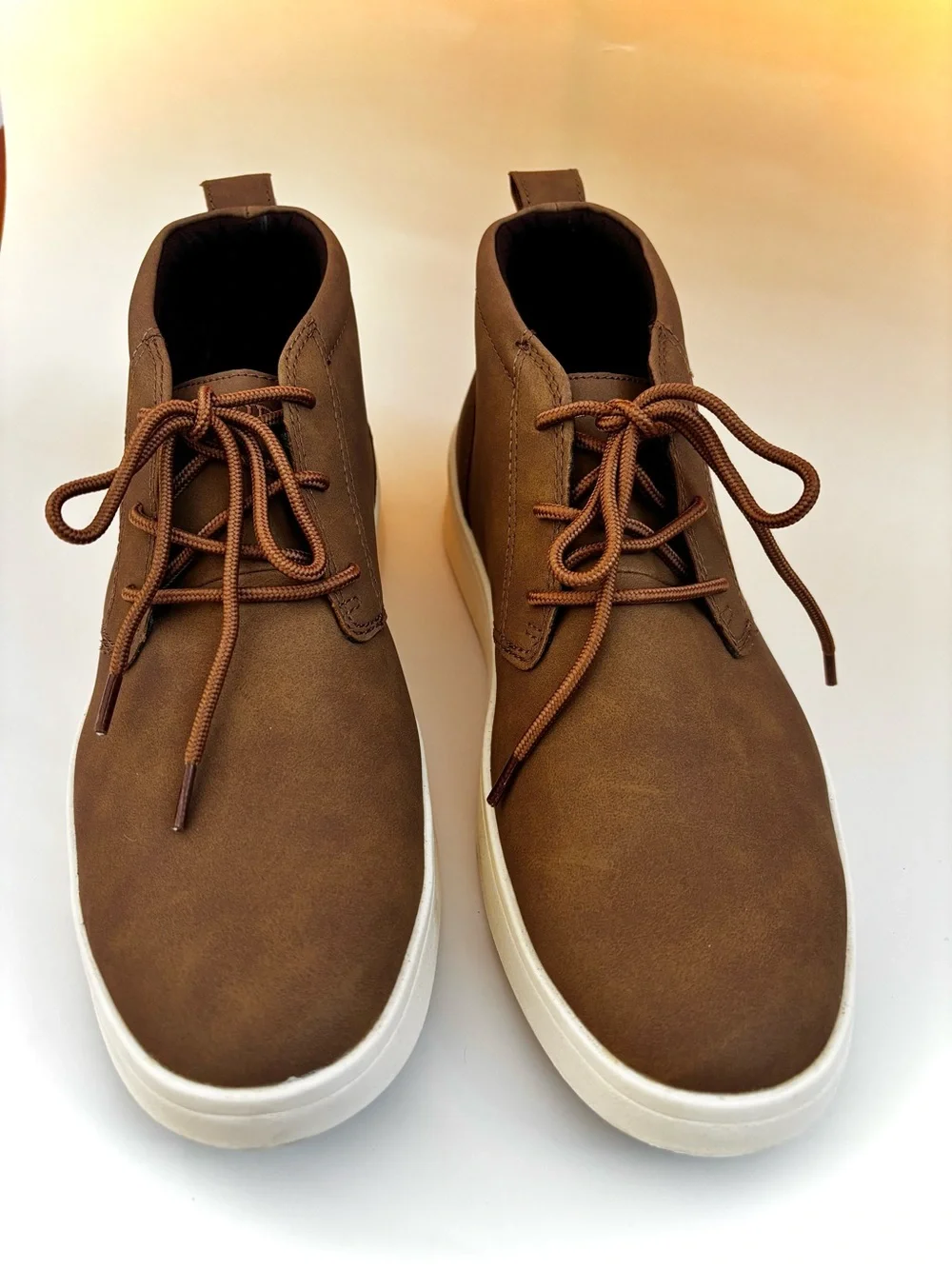 Izod Men's Brown Chukka Boots with White Sole
